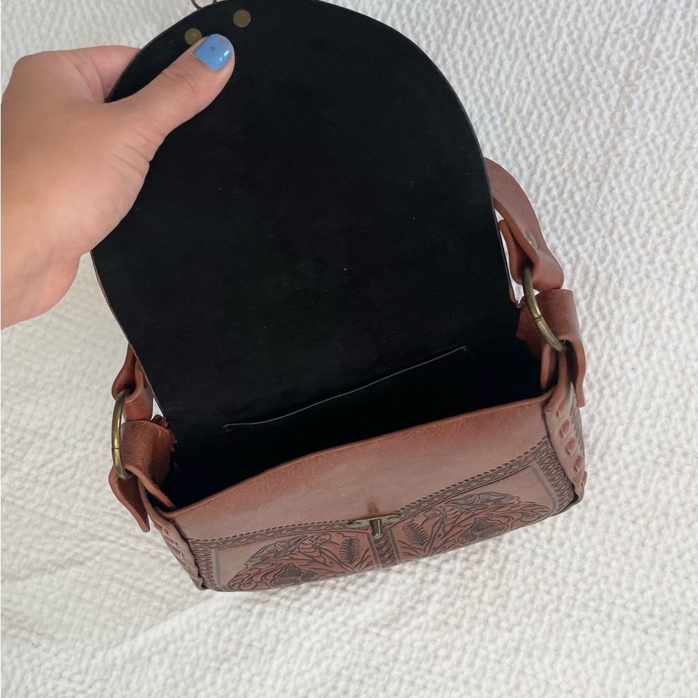 Alma Mia leather purse crossbody style - Picture 6 of 6
